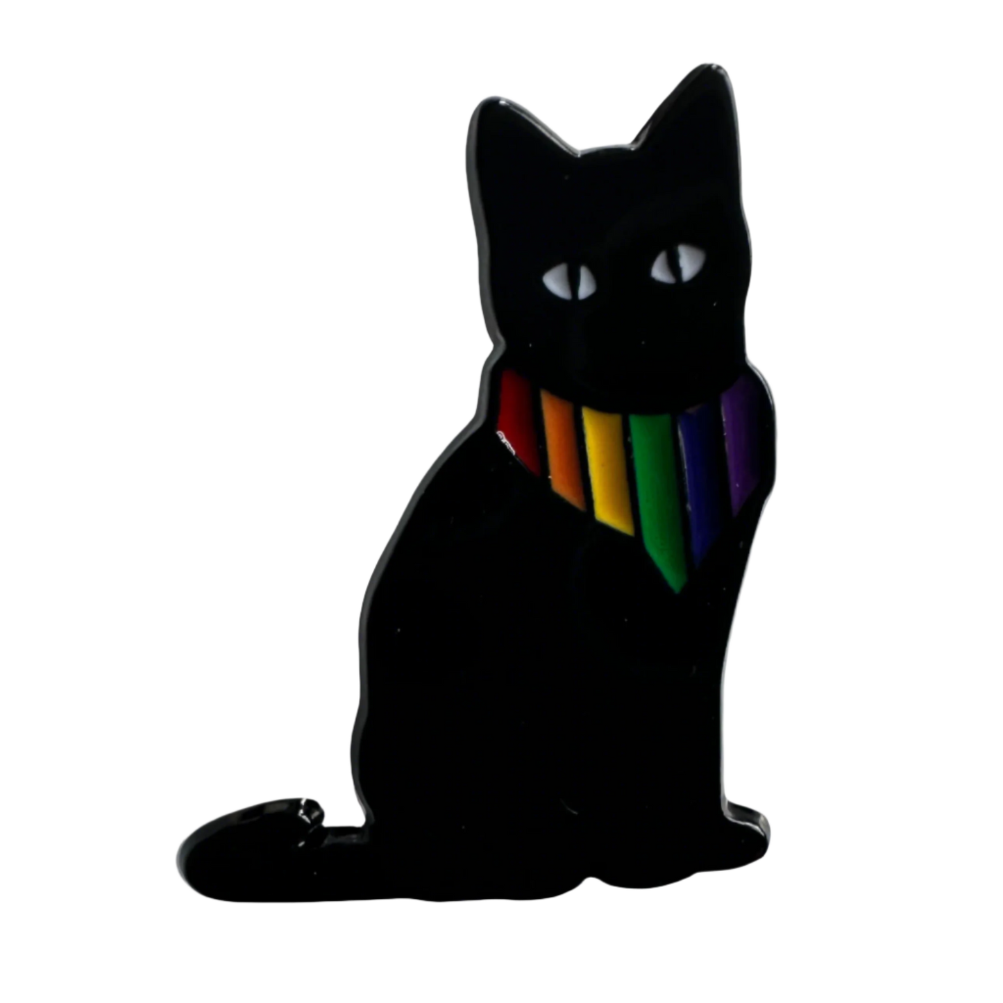 Cat in Pride bandanna - Enamel pin badge